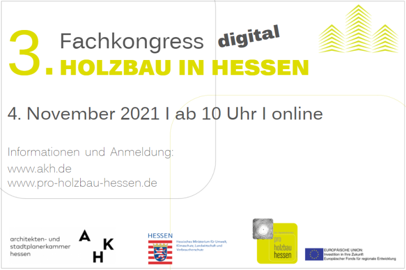 Ankündigung_Fachkongress Holzbau in Hessen 2021